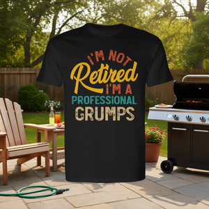 Je ne suis pas en retraite, je suis un professionnel, T-shirt à manches longues Grumps, cadeau pour la fête des pères - Product Image 1