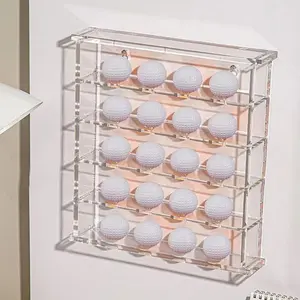Изготовленный на заказ 20 акриловых монтируемые мячи для гольфа витрина шкаф Держатель Для Гольфа стойка для дисплея