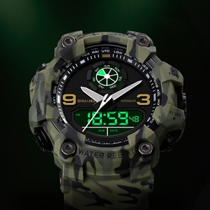 Reloj Electrónico para Hombre, Analógico y Digital, Resistente al Agua 5ATM, Reloj Deportivo de Lujo, Alarma, Cronógrafo, Pantalla LED - Product Image 1