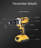 Perceuse à Percussion Portable 21V 36V Professionnelle, Kit sans Fil pour Bois Bricolage et Usage Industriel, Mandrin 10mm 13mm, Moteur à Batterie Lithium Plastique