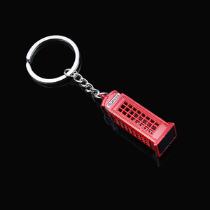 Mode et vente chaude créative Londres commémorative rouge Bus boîte aux lettres cabine téléphonique hors route véhicule porte-clés - Product Image 3
