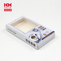 Boîte d'emballage en papier personnalisée pour accessoires de téléphone, avec fenêtre, pour chargeur suspendu, câble de données, casque, emballage en carton à rabat