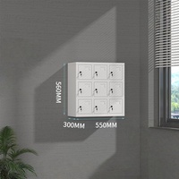 Armoire de rangement sécurisée en acier laminé à froid pour téléphones portables, casier à 9 portes avec serrures à clé pour bureaux, écoles, gymnases, OEM