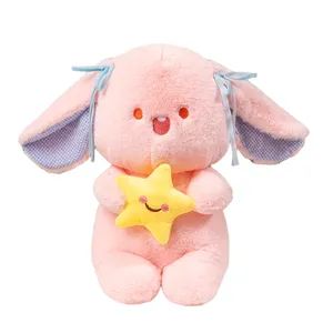 Coelho elfo fofo ovelha abraçando estrelas vestindo saia Kawaii Urso de pelúcia Gatinho de pelúcia Brinquedo