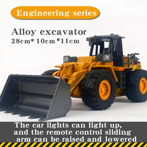 AiJH Camión Bulldozer RC de 9 Canales de Aleación, <span class=keywords><strong>Juguete</strong></span> Metálico con Cargador Eléctrico y Cubo de Acción, Camión RC de Ingeniería - Product Image 2