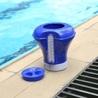 Distributeur de chlore flottant pour piscine en ABS, support pour comprimés avec thermomètre, adapté aux comprimés de chlore de 3 pouces