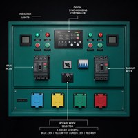 Armoire de commande de synchronisation Haowei HWTQ-400 de haute qualité, 380V 400V, triphasée, 5 fils, IP54, en acier inoxydable pour plateforme offshore