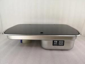 Ensemble évier et cuisinière CAPEXRV pour <span class=keywords><strong>caravane</strong></span> avec couvercle en verre trempé intégré, 2 brûleurs pour camping-car, bateau, yacht - Product Image 6