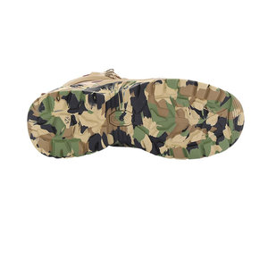 Maßgefertigte Herren Taktische Kampfstiefel, Schwarze Wasserdichte Leder-Delta-Knöchelschuhe, Tarnmuster Canvas Kletterschuhe für Outdoor-Wanderungen im Sommer - Product Image 3