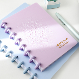 Biểu tượng tùy chỉnh OEM \ ODM dịch vụ bìa cứng A5 Kích thước <span class=keywords><strong>Made</strong></span> <span class=keywords><strong>PP</strong></span> chất liệu nấm snap-phong cách Loose-Leaf máy tính xách tay (4 cái) - Product Image 5