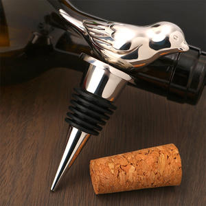 จุกปิดไวน์แชมเปญสูญญากาศใช้ซ้ำได้อุปกรณ์เสริมโลหะสังกะสีอัลลอยจุกไวน์นกสีเงินออกแบบได้ตามต้องการ - Product Image 3