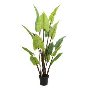 โรงงานขายส่งราคา120เซนติเมตร<span class=keywords><strong>4ft</strong></span> สูงเทียมเผือกพืชปลอมกระถางสีเขียวประดิษฐ์ในร่มบ้านพืชสำหรับตกแต่งภายในบ้าน - Product Image 2