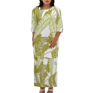 Moda hawaiana Puakenikeni Plus Size abito da chiesa due pezzi Set abiti Outfit stampa su richiesta chiesa femminile <span class=keywords><strong>abbigliamento</strong></span> <span class=keywords><strong>formale</strong></span> - Product Image 6