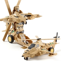 Juguete de Plástico para Niños, Robot Transformable con un Clic, Avión Militar, Tanque, Armadura, Rompecabezas de Impacto Inercial