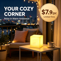 Lampu Kubus LED Isi Ulang 10cm Dapat Dipasang di Rak Logam 4 Mode Dekorasi Furnitur LED Remote IR