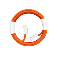 Câble USB-C vers USB-C tressé durable, charge rapide 60W, connecteur fin, couleur orange coordonnée, pour smartphones – Meilleures ventes