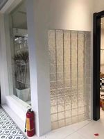 Bloc de verre solide à motif de glace, écologique et durable, pour la décoration de cloisons intérieures de chambre, cuisine et salle de bain