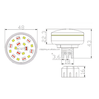 Lumières LED RGBW à points pixel AC110V, étanches IP65, 48MM, avec cabochon automatique, colorées pour manèges d'amusement
