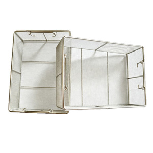 Stainless Steel Sterilization <b>Basket</b> 304 <b>With</b> <b>Lid</b> Ultrasonic Cleaning <b>Basket</b> For Medical Industrial Use - Product Image 1