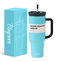 Tasse à café de voyage en métal standard à double paroi en acier inoxydable de 40 oz personnalisée gobelet de 40 oz avec poignée