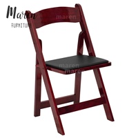 Chaise pliante personnalisée pour événements de mariage, chaises de jardin Wimbledon en bois massif, chaise pliante Wimbledon en résine blanche pour hôtel et extérieur