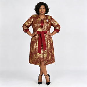 Costumes de cérémonie deux pièces grande taille pour femmes, élégants, pour occasions spéciales, mère de la mariée, costumes d'église - Product Image 1