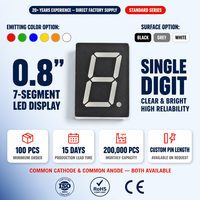 Module d'affichage LED professionnel à 7 segments, 1 chiffre, 0,8 pouce, pour équipements de chronométrage de boxe