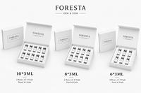 Boîte d'emballage personnalisée de luxe pour flacons en verre de 2 ml, 3 ml, 5 ml, 10 ml, boîte cadeau magnétique avec insert en mousse EVA et logo