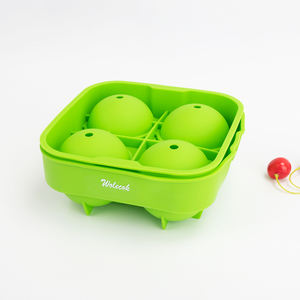 Wolecok Moule boule <span class=keywords><strong>de</strong></span> glace et cube en silicone écologique <span class=keywords><strong>de</strong></span> qualité alimentaire à 4 trous pour boisson au <span class=keywords><strong>whisky</strong></span> - Product Image 3
