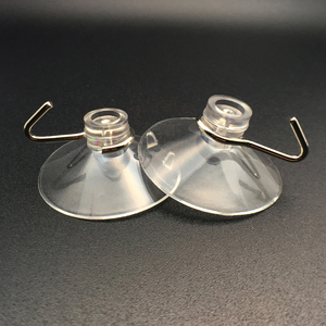 Hookei Transparent Single Cup Vacuum Glass Suction <b>Shower</b> With Wall Double Hook Cup for Children Handcraft Hanging - Product Image 6