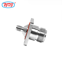 Assurance qualité N Type prise femelle vers SMA prise femelle montage à bride 4 trous 25*25mm RF coaxial adaptateur convertisseur connecteur