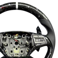 YTcarbon pour Genesis G80 20-24, pièces automobiles, accessoires intérieurs de voiture, style racing, volant personnalisé en fibre de carbone véritable avec LED