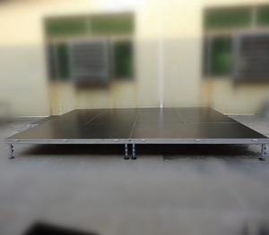 Heavy Duty 4x8ft Aluminum & Plywood Frame Portable Mobile Stage with Interlocking Design 4 Legs Quick Setup for Events - Product Image 5