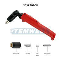 Torche de découpe et de soudage professionnelle TEMWELL SG51, pistolet de découpe manuel de remplacement, câble plaqué cuivre de 4 m, 60 A pour la découpe de métaux LGK60
