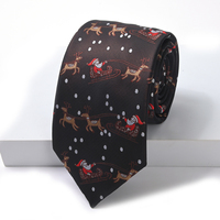 Yili New Santa Claus Rentier Schlitten bedruckte Krawatte, Business Herren Krawatte, Weihnachts feier Urlaub Dekoration Krawatte