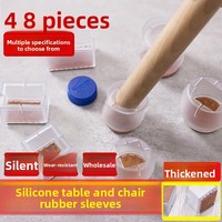 Coussinets de meubles épaissis antidérapants en silicone protecteurs de jambes de chaise de salle à manger silencieux résistants à l'usure en feutre plastique antidérapant pour tables