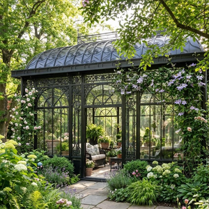 Gazebo en <span class=keywords><strong>fer</strong></span> <span class=keywords><strong>forgé</strong></span> <span class=keywords><strong>serre</strong></span> victorienne <span class=keywords><strong>serre</strong></span> pergola en métal - Product Image 6