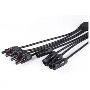 10 AWG 12 Meter Solar Panel Extension Cable Wire Black/Red with Connectors PV Cable connector to charge controller