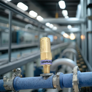 วาล์วนิรภัยแบบลม DA08T1 ODM รองรับพอร์ตลมขนาด 1/4 นิ้ว แบบแนวตั้ง พร้อมซีล PTFE และหน้าแปลนนิรภัย - Product Image 1