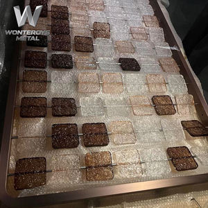 Cloison en verre artistique en acier inoxydable avec finition PVD, élégante cloison de séparation pour hôtel, restaurant, bureau, centre commercial, design d'intérieur - Product Image 3