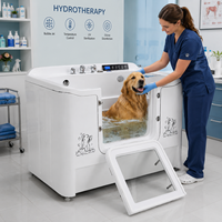 Baignoire Spa pour Animaux de Compagnie en Acrylique, Nettoyage en Profondeur par Micro-Bulles, Luxe et Douceur Lactée