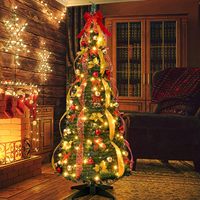 Pour l'exportation : Nouveaux ornements rétractables et pliables LS-605, décoration lumineuse pour sapin de Noël, vente directe usine