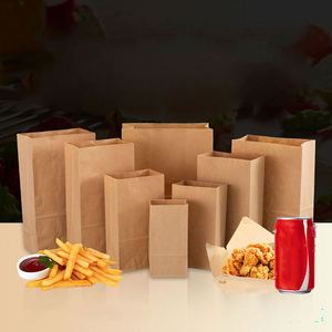 Custom Eco-Friendly Biodegradable Waterproof Kraft Paper Bags Disposable Sandwich Bread Dessrt Baking Packaging Paper Bag - Product Image 4