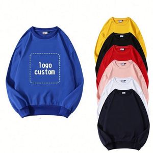 Cotton Crewneck Custom Casual Oversize Crew Neck Long Sleeve Plain <b>Drop</b> Shoulder Pullover Sweatshirts - Product Image 1