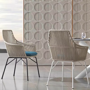 Ensemble de canapés d'extérieur modernes <span class=keywords><strong>en</strong></span> aluminium, tressés <span class=keywords><strong>en</strong></span> corde, imperméables, avec ottoman assorti, personnalisation bicolore, ergonomique et confortable - Product Image 2
