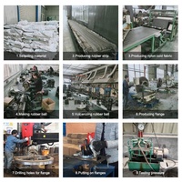 Kompensator Fleksibel Flens SS304 Standar JIS PN16 DN150 dengan Batang Pengikat EPDM, Kopling Ekspansi Karet, Sambungan Ekspansi