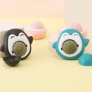 Gato moler los dientes Limpieza de dientes Spinning <span class=keywords><strong>Catnip</strong></span> Balls <span class=keywords><strong>catnip</strong></span> juguetes para gato atnip Sucker <span class=keywords><strong>Catnip</strong></span> Wall Ball - Product Image 2