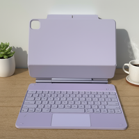 Nouvelle coque clavier sans fil intelligent avec pavé tactile et rétroéclairage LED RGB pour iPad Pro 13/12,9 pouces