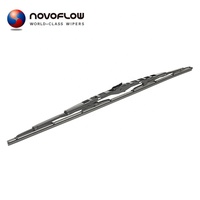 Lame d'essuie-glace NOVOFLOW en caoutchouc naturel, avec rivet en acier métallique, pour cadre de bras de selle/crochet, vente en gros de lames d'essuie-glace pour camions et bus