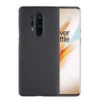 Coque de téléphone en fibre de carbone pour la protection de l'appareil photo one plus 8pro